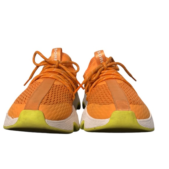 SOREL | Women’s Kinetic Breakthru Sneakers - Orange + Lime Green - Sz 7.5 - Picture 3 of 14